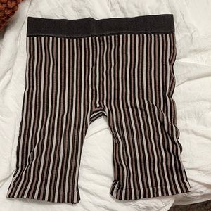 striped biker shorts